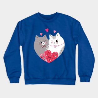 Love cats shaped Crewneck Sweatshirt